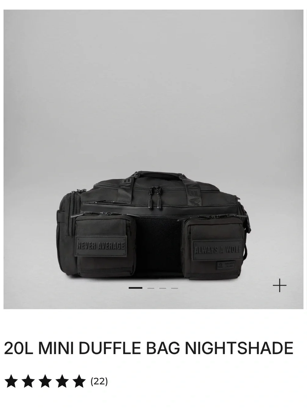 Nightshade 20L Mini Duffle Bag - Black